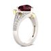 Sanjie Creative Love Shaped Red Crown Princess Ring Silver Plating Color Separation_ipsvogv.com
