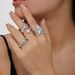 Fashion Design Sense Five-Pointed Open Star Stacking Ring Real Gold Jewelry_ipsvogv.com