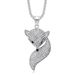 Hip Hop Stainless Steel Gold-Plated Full Diamond Exquisite Fox Pendant Necklace_ipsvogv.com