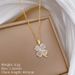 】 Cat's 【 Eye Lucky Grass Fashion Light Luxury Temperament Gorgeous Full Diamond Necklace Women's Versatile Clavicle 【 】_ipsvogv.com