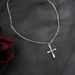 Sweet And Cool Cross Double Layered For Women's Niche Design, Versatile Collarbone Chain, Light Luxury Fashion Leather_ipsvogv.com
