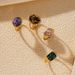 gold gravel titanium steel ring natural stone irregular ins high grade stainless steel fashion jewelry_ipsvogv.com