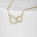 Women's Jewelry Copper Inlaid Zircon Love Double Ring Necklace Clavicle Chain Pendant Light Luxury All Match Niche Design Clavicle Chain_ipsvogv.com