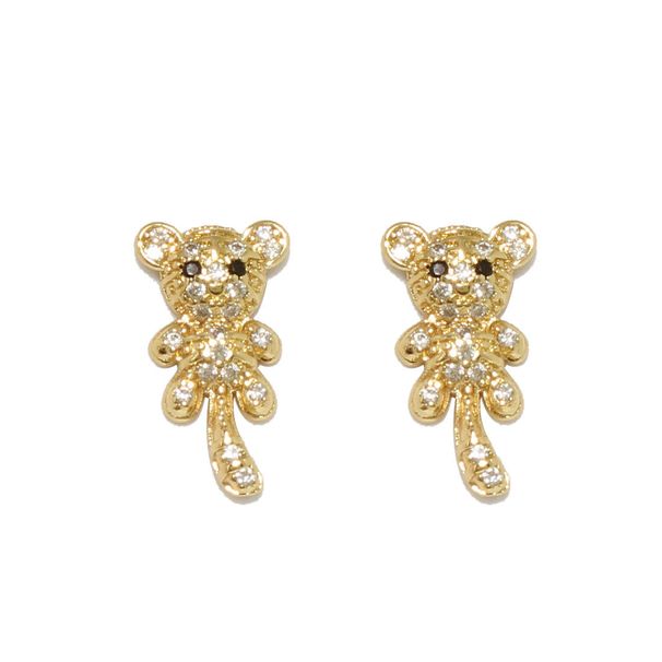 Unisex Cute And Atmospheric Diamond Studded Tiger Bear Exquisite Earrings Personality Simple Fashion Sweet Earrings Female_ipsvogv.com