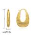 Women’s Jewelry Set Fashion Retro Grid Shaped Copper Plated Gold Earrings For Girls Simple And Stylish Elegant And Stylish Earrings For Ladies_ipsvogv.com