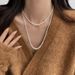 French Gentle Long Pearl Necklace, Light Luxury, High-end, Niche Sweater Chain, Fashionable Temperament Accessories_ipsvogv.com