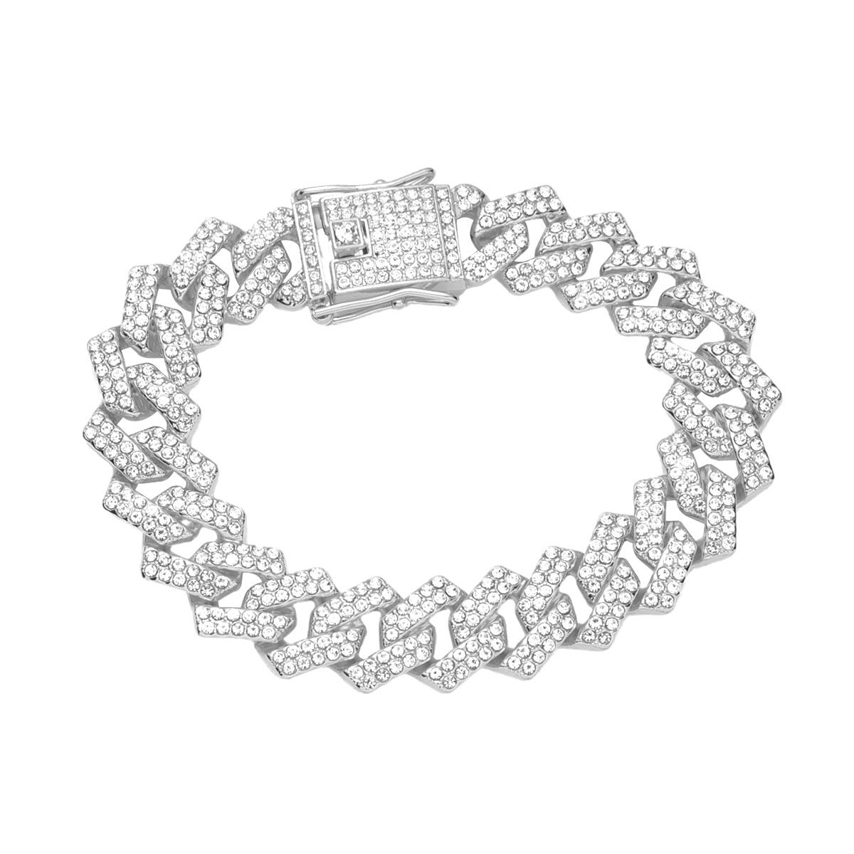 Hip hop style new product with diamond Cuban trendy nightclub personalized collarbone chain men's necklace_ipsvogv.com