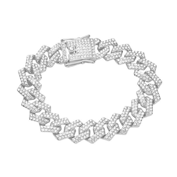 Hip hop style new product with diamond Cuban trendy nightclub personalized collarbone chain men's necklace_ipsvogv.com