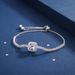 Zircon Crystal Fashion Full Diamond Personalized S Pure Silver Bracelet Women's Shrinkable Pull Handle_ipsvogv.com
