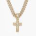 Personalized cross Cuban chain niche design full diamond cross with buckle Cuban chain gold_ipsvogv.com