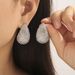 Hepburn Elegant And Simple Personality, Light Luxury Style Jewelry, Diamond Inlaid Design, Water Droplet Shaped Titanium_ipsvogv.com