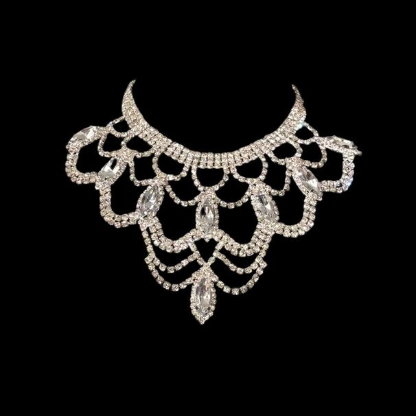 Bohemian exaggerated necklace fashion luxury rhinestone crystal necklace accessories necklace jewelry_ipsvogv.com