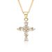 Hot Selling Copper Electroplated Cross Zircon Pendant Necklace Female Clavicle Chain Jewelry_ipsvogv.com