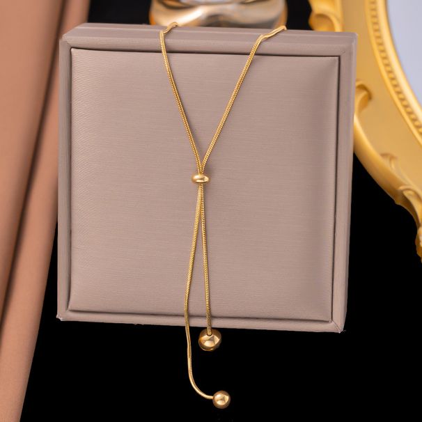 Titanium Steel Pull-out Adjustment, Responsive To Every Request, Collarbone Chain, High-end Design, Seasonal Necklace,_ipsvogv.com
