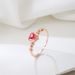 Small version of Korean style adjustable plain for women, versatile and set with zircon heart design , index finger_ipsvogv.com
