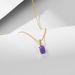 Women's Jewelry S925 Sterling Silver Natural Amethyst Peridot Pendant Necklace Female Niche Light Luxury Colored Gem Clavicle Chain_ipsvogv.com