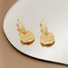 Ear Buckle Round Brand Earrings Electroplated Gold-plated Inlaid Zircon Female Niche_ipsvogv.com
