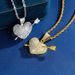 New Love at First Sight Diamond Pendant Fashion Simple Fried Dough Twists Chain Hip Hop Style Men's and Women's Advanced_ipsvogv.com