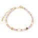 Cross Natural Shaped Pearl 3mm Rose Quartz Crystal Bracelet Necklace Female Ins Simple Sweet_ipsvogv.com