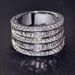 Cao Shi's New Five Row Shiny Atmospheric Women's Ring, Fashionable Proposal And Engagement Jewelry, Oversized Gift Ring_ipsvogv.com