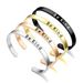 Titanium Steel Be Kind Engraved Women's Open Mouth Bracelet, Trendy Men's Jewelry_ipsvogv.com