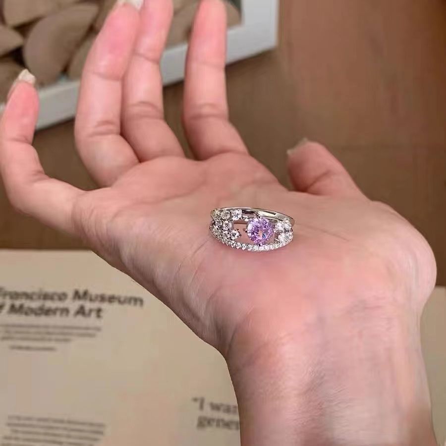 Zircon Star Midummer Night Dream Ring Romantic Girl Senation Immortal Charm Sweet Cute Atmophere Beauty Foret_ipsvogv.com