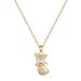【 Titanium Steel 】 Colorful Cat Zircon Light Luxury Temperament Gorgeous Full Diamond Necklace Women's Versatile_ipsvogv.com