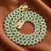 Hip Hop 15mm Bar Full Diamond Cuban Chain Trendy Brand Personality Alloy Rhinestone Necklace_ipsvogv.com