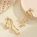 Niche Jewelry High-End Fairy Exaggerated Large Bowknot Irregular Alloy Point Diamond Stud Earrings_ipsvogv.com