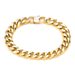 Hip Hop Stainless Titanium Steel Denim Buckle Six-Sided Sandblasted Trendy Cuban Chain Men's Bracelet_ipsvogv.com