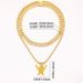 Double Sword Lion Head Zinc Alloy Pendant Fashionable Hip Hop Style Full Diamond Cuban Chain Exaggerated Men's Necklace_ipsvogv.com