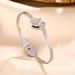 Hot Selling Titanium Butterfly Inlaid Diamond Spring For Women's Fashion Stainless Steel Bracelet With An Open Hand_ipsvogv.com