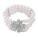 B2760 French style floral diamond embellishments with white pearl earrings, necklace, bracelet, three piece bridal_ipsvogv.com
