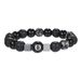 10mm Black Agate Black Gallstone Snowflake Stone Bracelet Men's Niche Design Domineering No. 8 Billiard Bracelet Women_ipsvogv.com