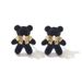 Ins Style New Bear Butterfly Earrings Light Luxury Advanced Black Sweet Gentle Temperament Earrings Inlaid Pearl Earrings_ipsvogv.com
