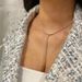 hot selling accessories simple T-shaped diamond tassel necklace all-match rhinestone sexy clavicle chain female choker_ipsvogv.com