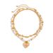 Is Double-layer Imitatio Pearl Heart Pedat With A Desig Sese Of Metal Twisted Chai Ad Layered Ecklace_ipsvogv.com
