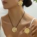 Hot selling metal wind alloy earring set, personalized and versatile, long women's necklace earrings_ipsvogv.com