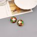 New colored enamel pearl ear clip design with brass electroplating genuine gold, fashionable and personalized earrings_ipsvogv.com