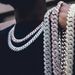 Men's Jewelry Hip Hop Bar Cuban Necklace Hiphop Copper Inlaid Zircon 14mm Trend Necklace_ipsvogv.com