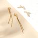 Earrings S925 Sterling Silver High-grade Zircon Tassel Earrings Electroplated Gold-plated Korean Style Women's Simple Niche All-match Jewelry_ipsvogv.com