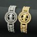 Men's hip-hop cool full diamond rotatable portrait watch with bracelet, personalized nightclub bouncing wear bracelet_ipsvogv.com