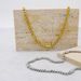 5mm Stainless Steel Square Pearl Wrapped Chain Gold Necklace For Men And Women Vacuum Plated New YS2_ipsvogv.com
