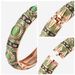 Alloy Enamel Open Bracelet Jewelry Retro Cat's Eye Stone Color Matching Bracelet Female Bohemian Style_ipsvogv.com