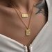 Spot Retro Gold Plated Titanium Steel Square Digital 11 Clock Pendant Necklace_ipsvogv.com