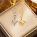 Four Stars Fashion Men's INS Cool Style Hip Hop Pendant Fashion Personality Cross Star Necklace Pendant Minimalist Style_ipsvogv.com