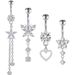 cross-border E-commerce New Product Ring Copper Inlaid Zircon Belly Button Nail Suit Body Piercing Jewelry In Stock_ipsvogv.com