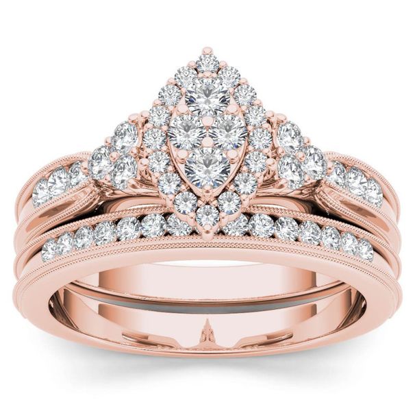 Sanjie Fashion Accessories New Popular Water Diamond Horse Eye Two Piece Set Ring For Women_ipsvogv.com