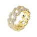 Men's Jewelry Hip Hop Ring Zircon Cuban Chain Ring Copper Micro Inlaid Zircon Hip Hop Ring Personality Trend_ipsvogv.com