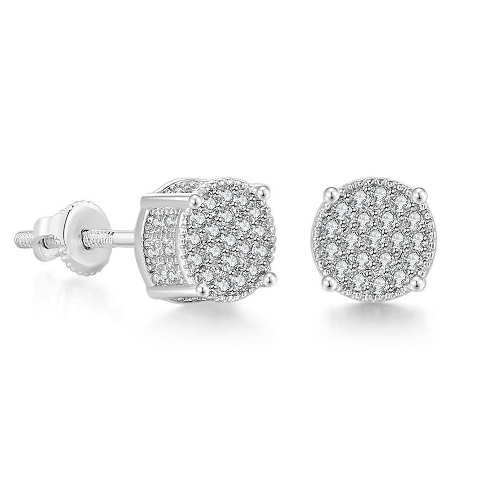 Hip Hop Zircon Earrings For Men And Women Full Diamond Gold Plated Thread Earrings And Earrings_ipsvogv.com
